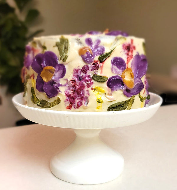 Summer Bella Plant Based Cake. Unique design-hand painted. Gluten Free